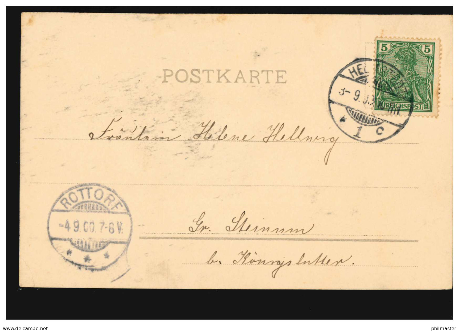 Blumen-AK Märzenbecher Mit Glücksklee, HELMSTEDT 3.9.1900 Nach ROTTORF 4.9.00 - Altri & Non Classificati