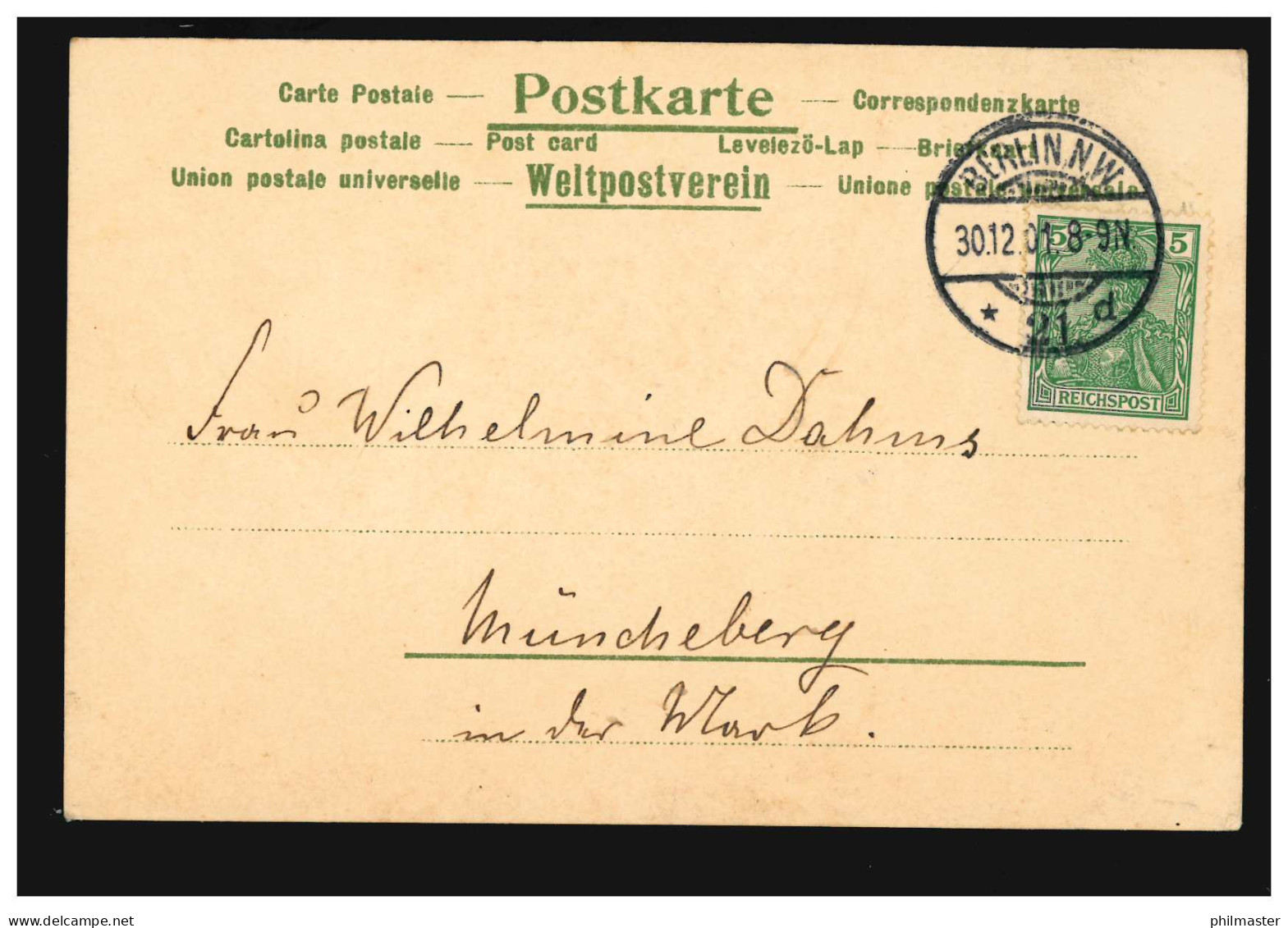 Blumen-AK Weiße Nelken Mit Landschaft, BERLIN 30.12.1900 Nach Münchberg - Other & Unclassified