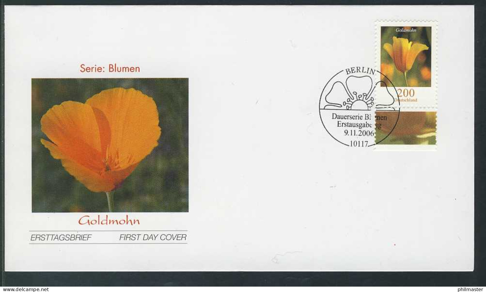 2568 Blumen 200 Cent Goldmohn FDC Berlin - Covers & Documents