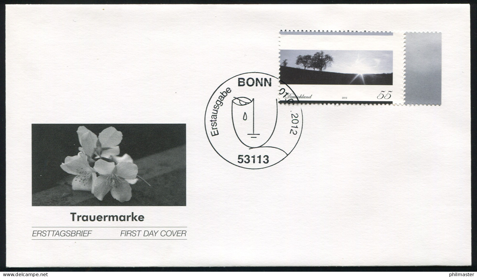 2920 Trauermarke: Landschaft 2012, FDC Bonn - Covers & Documents