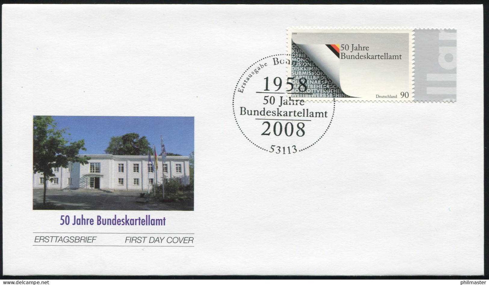 2641 Bundeskartellamt Auf FDC ESSt Bonn - Lettres & Documents