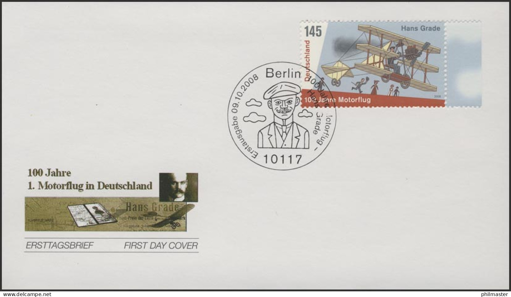 2698 Motorflug Auf FDC Berlin - Storia Postale