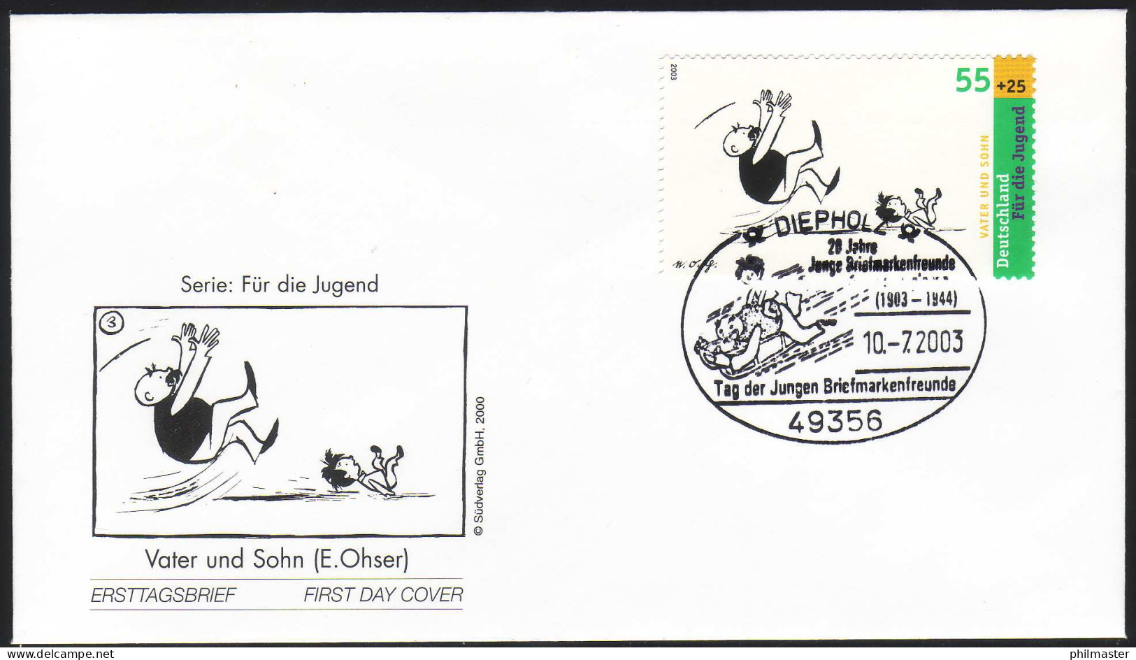 Marke Aus Block 63 Jugend Auf FDC: ESSt Diepholz  - Lettres & Documents