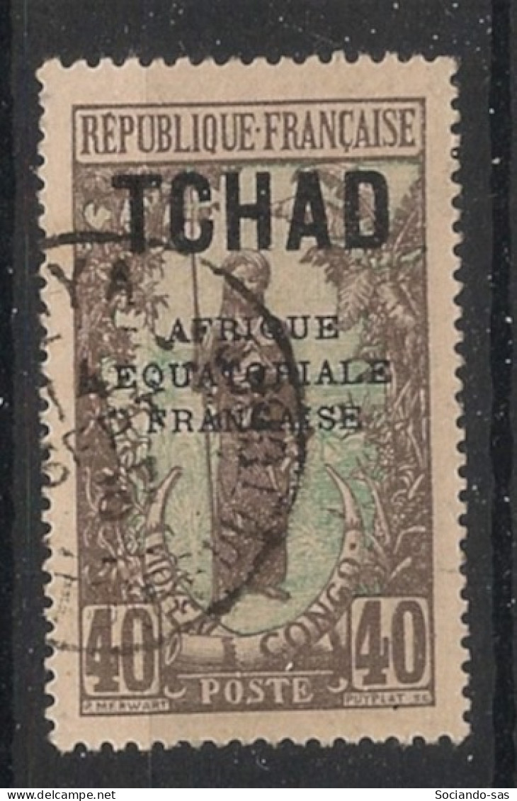 TCHAD - 1924 - N°YT. 29 - Guerrier 40c - Oblitéré / Used - Gebraucht