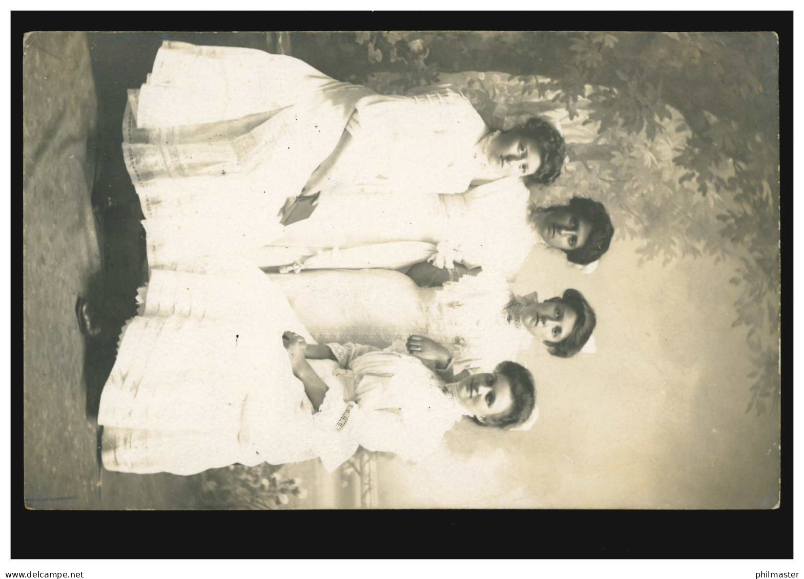 Mode-AK Vier Frauen In Weißen Kleidern, MARIENHEIDE 6.9.1910 - Fashion