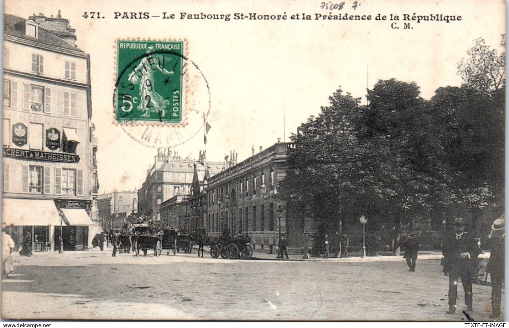 75008 PARIS - Le Faubourg Saint Honore Et L'elysees  - Arrondissement: 08
