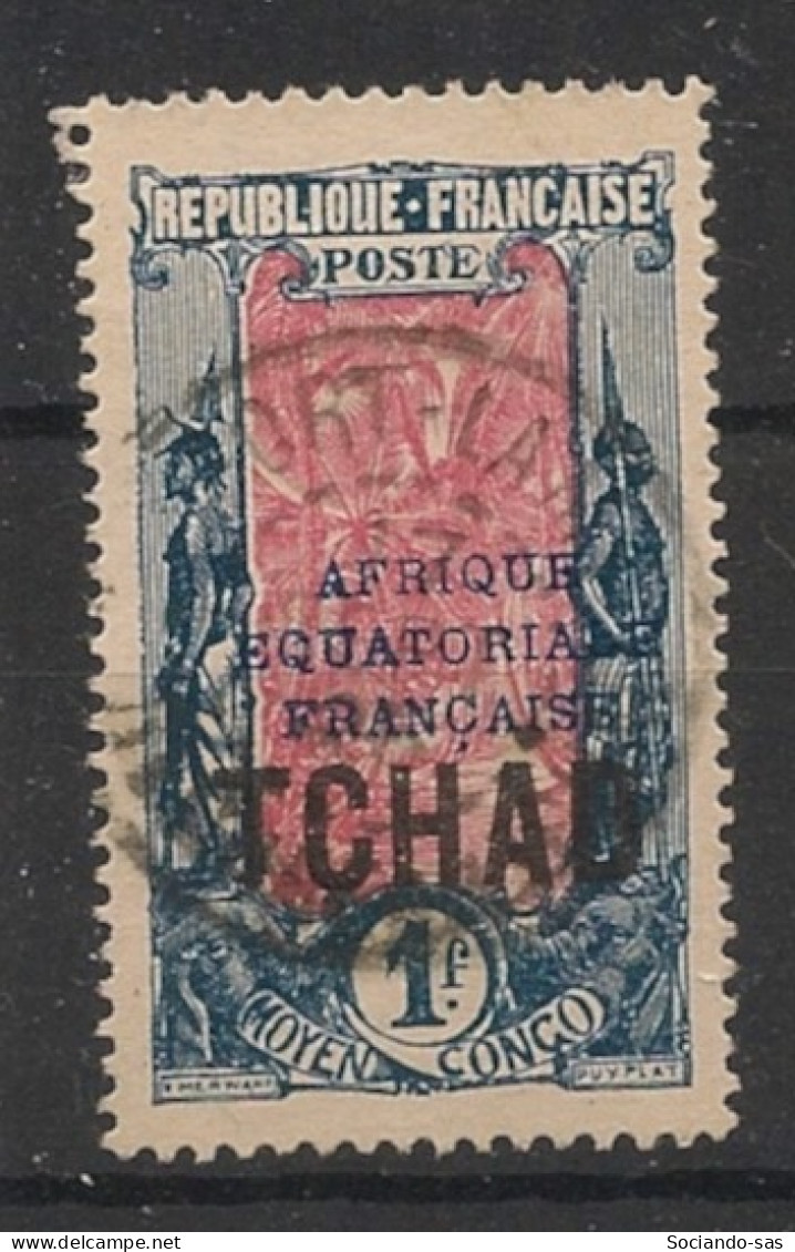 TCHAD - 1924 - N°YT. 34 - Guerrier 1f - Oblitéré / Used - Oblitérés
