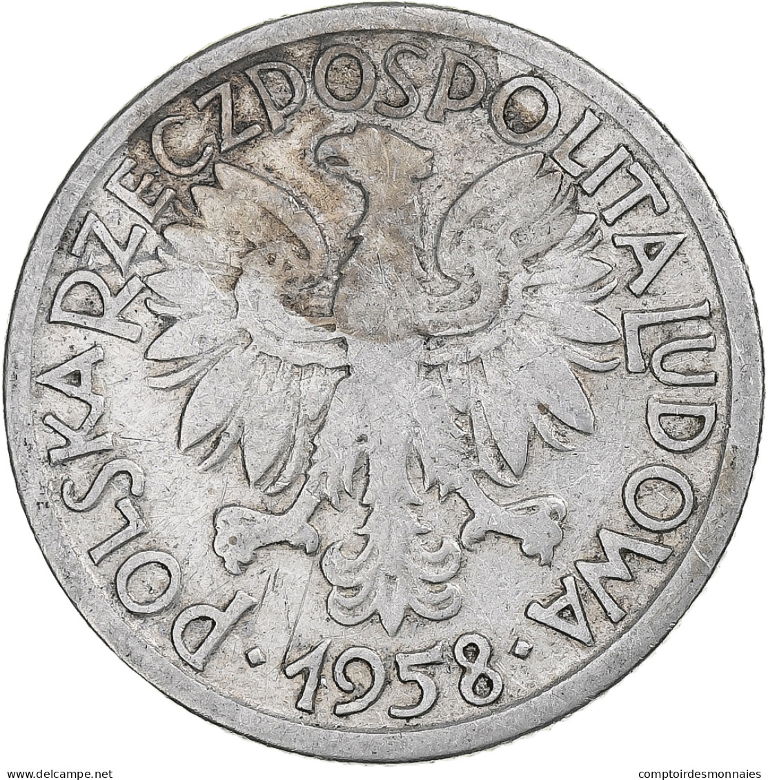 Pologne, 2 Zlote, 1958, Warsaw, Aluminium, TB+, KM:46 - Polen