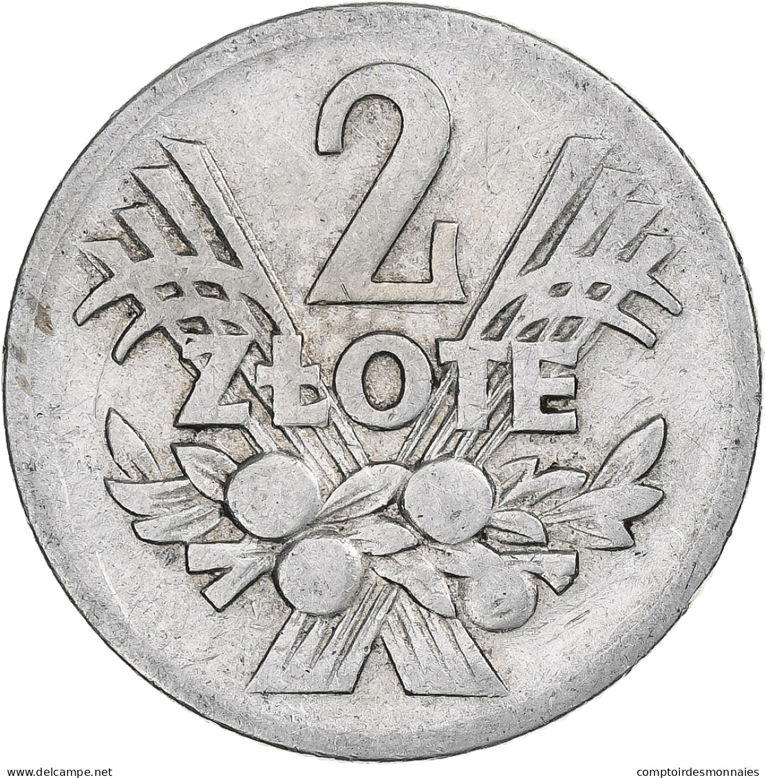 Pologne, 2 Zlote, 1958, Warsaw, Aluminium, TB+, KM:46 - Poland