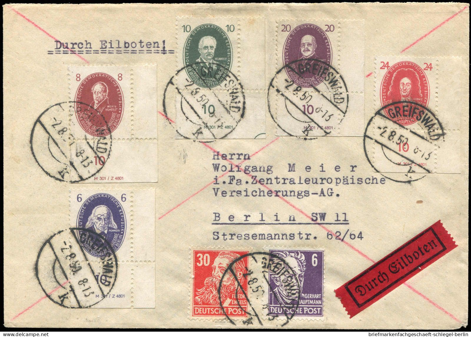 DDR, 1950, Brief - Autres & Non Classés