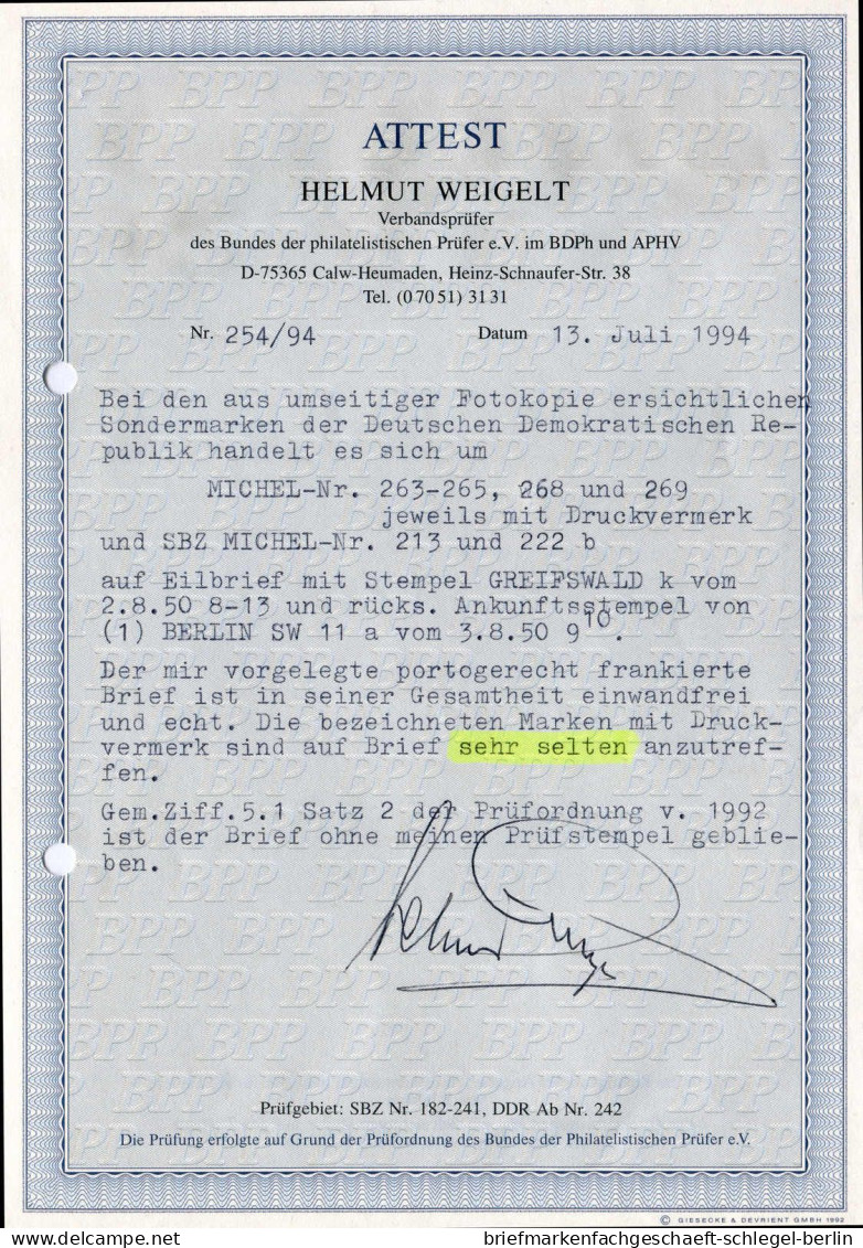 DDR, 1950, Brief - Other & Unclassified