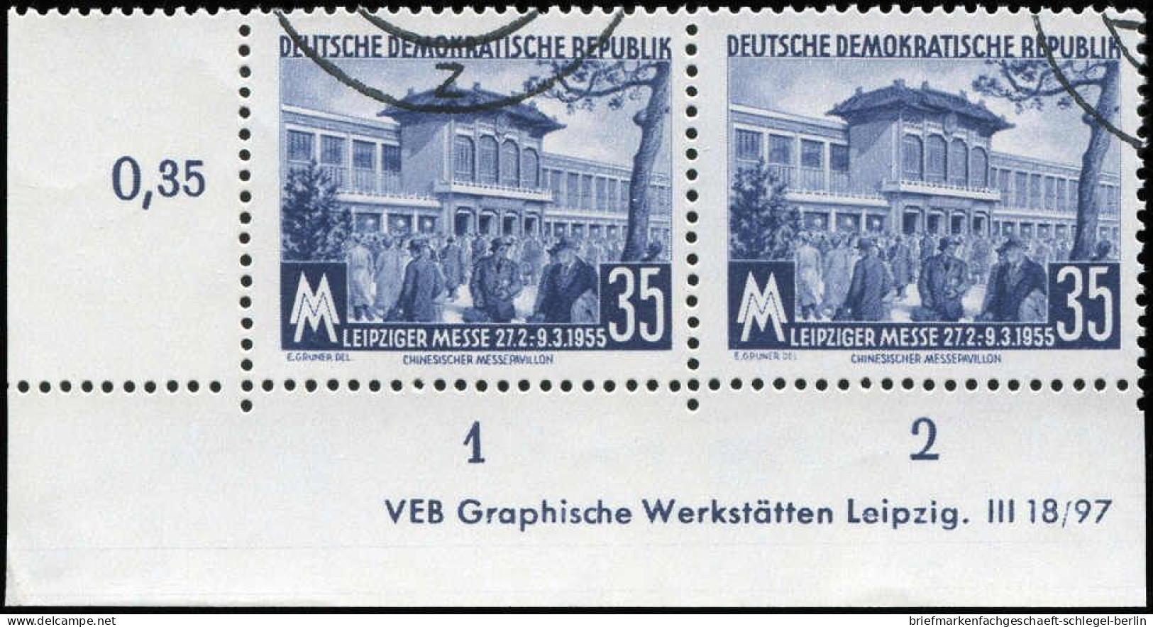 DDR, 1955, Gef.gestempelt, Paar - Sonstige & Ohne Zuordnung