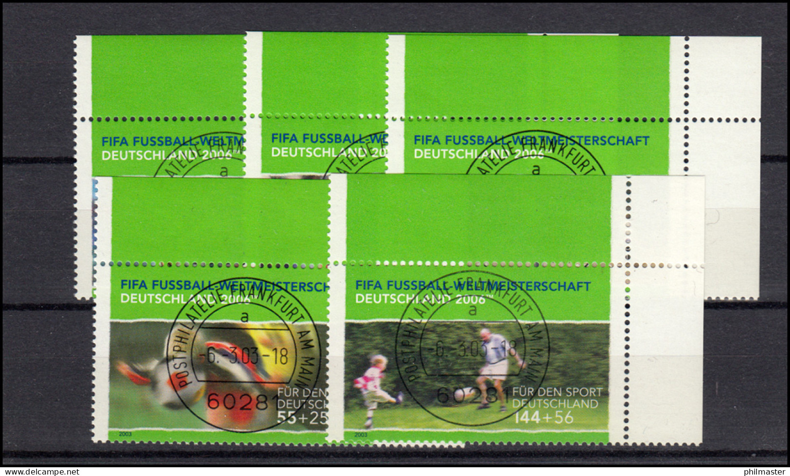 2324-2328 Sporthilfe Fußball-WM: ER-Satz O.r. Vollstempel VS Frankfurt/M. ET-O - Used Stamps