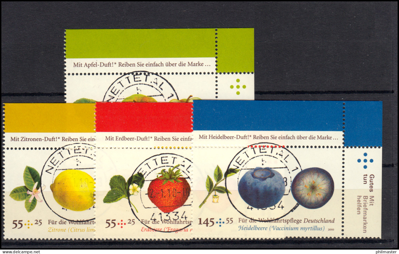 2769-2772 Wofa Obst 2010: ER-Satz O.r. Vollstempel Nettetal Mit ET-O 2.1.10 - Used Stamps