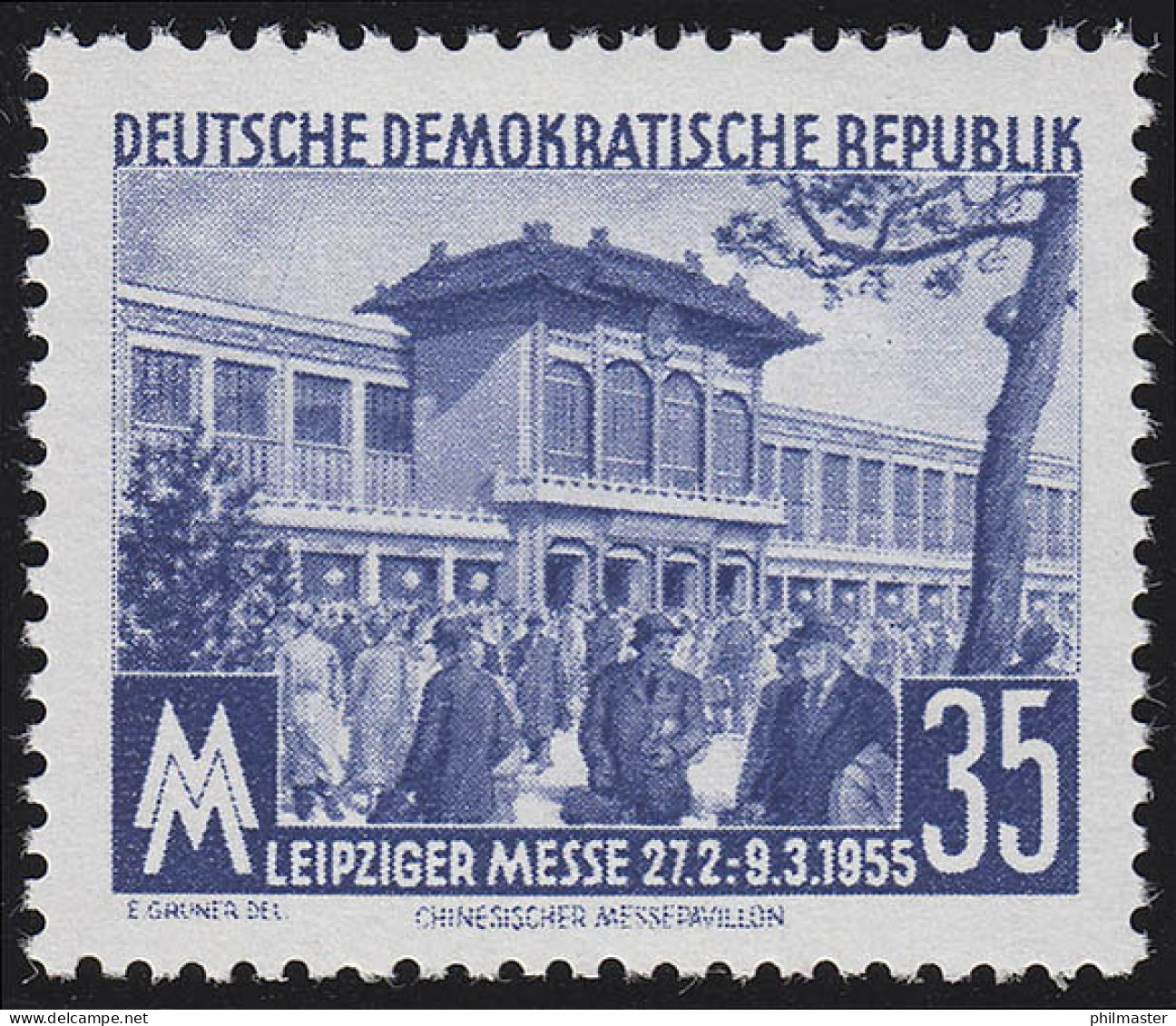 448a XII Leipziger Frühjahrsmesse 35 Pf Wz.2 XII ** - Unused Stamps