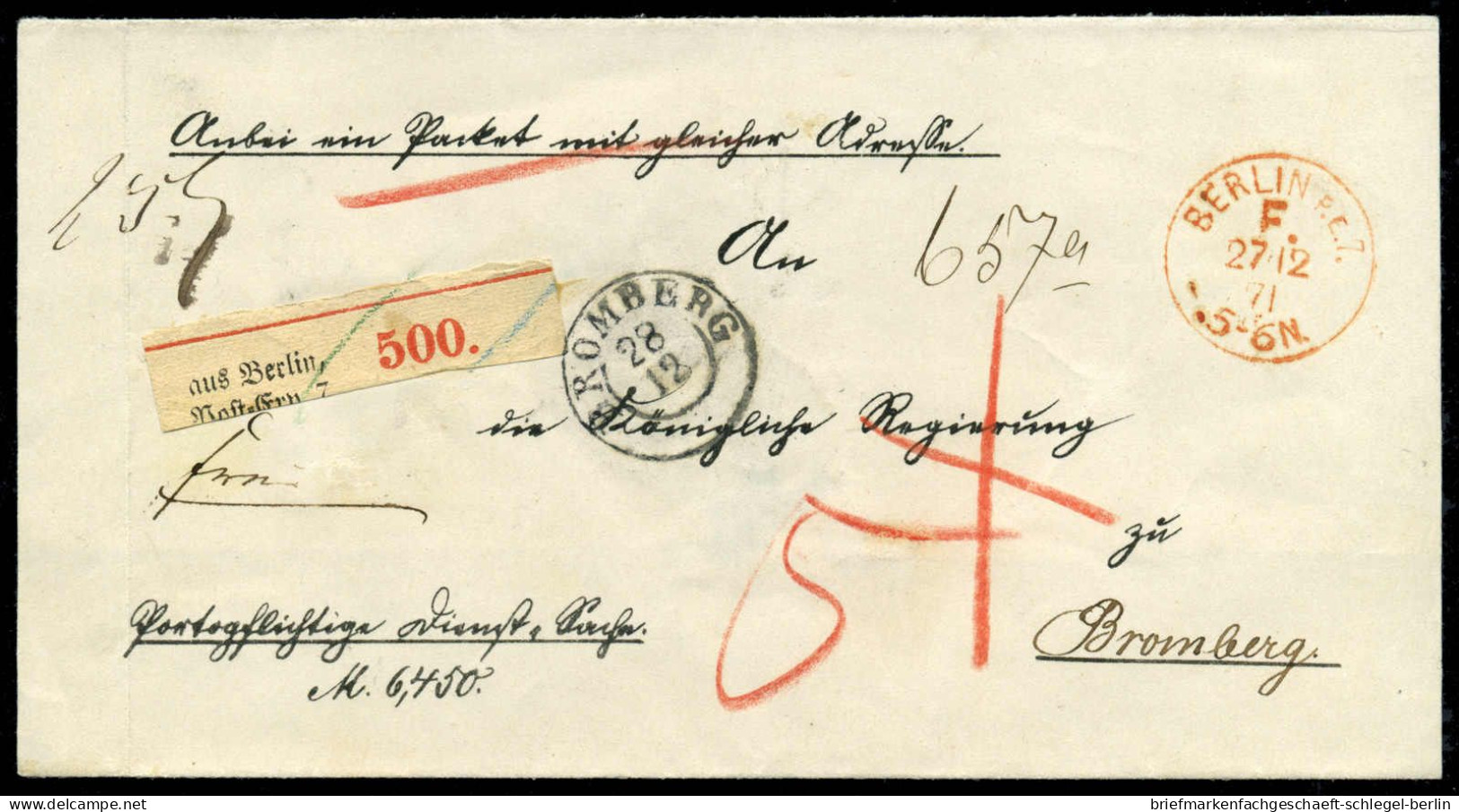 Berliner Postgeschichte, 1870, Brief - Altri & Non Classificati