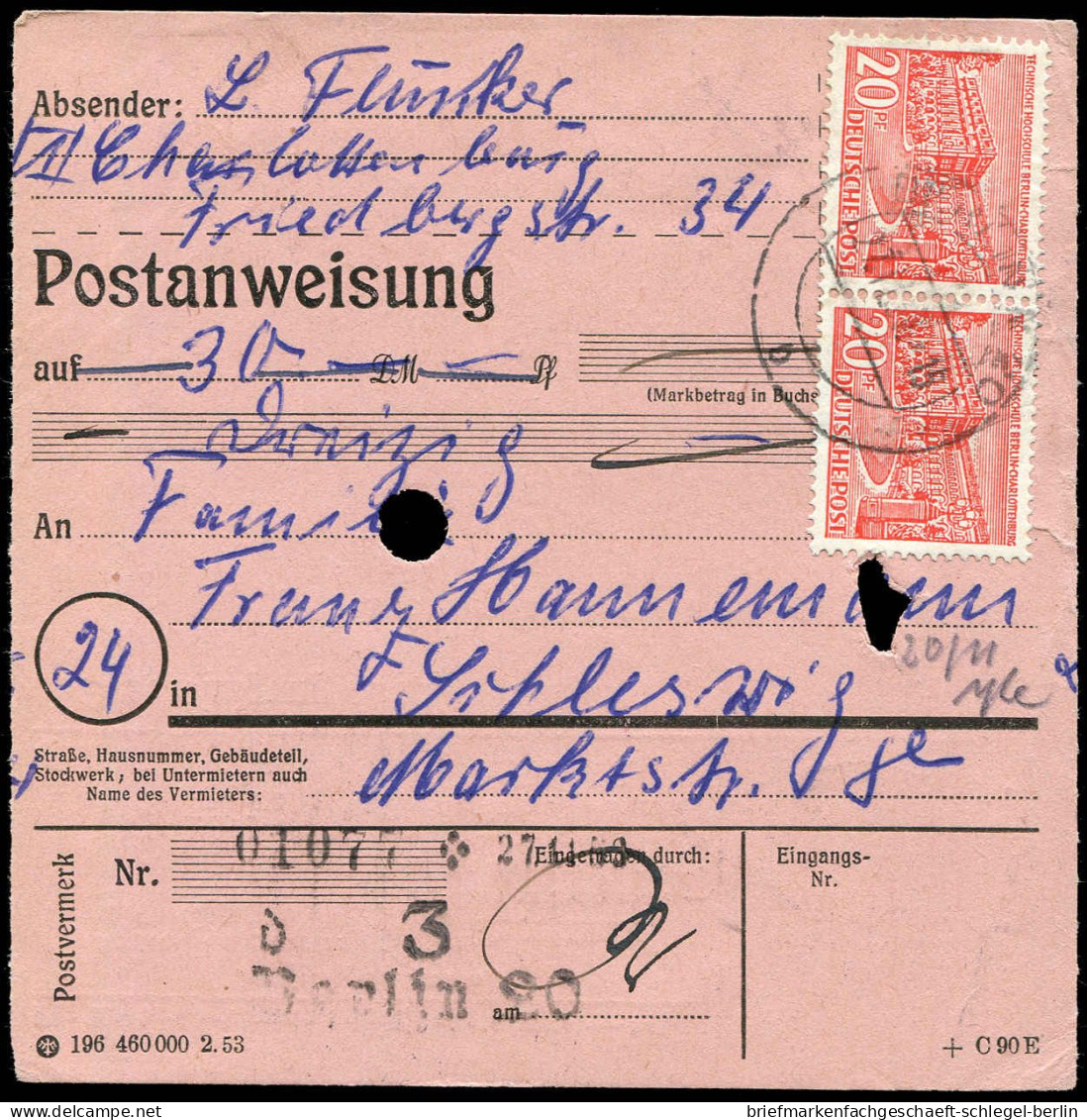 Berlin, 1953, 49 (2), Brief - Other & Unclassified