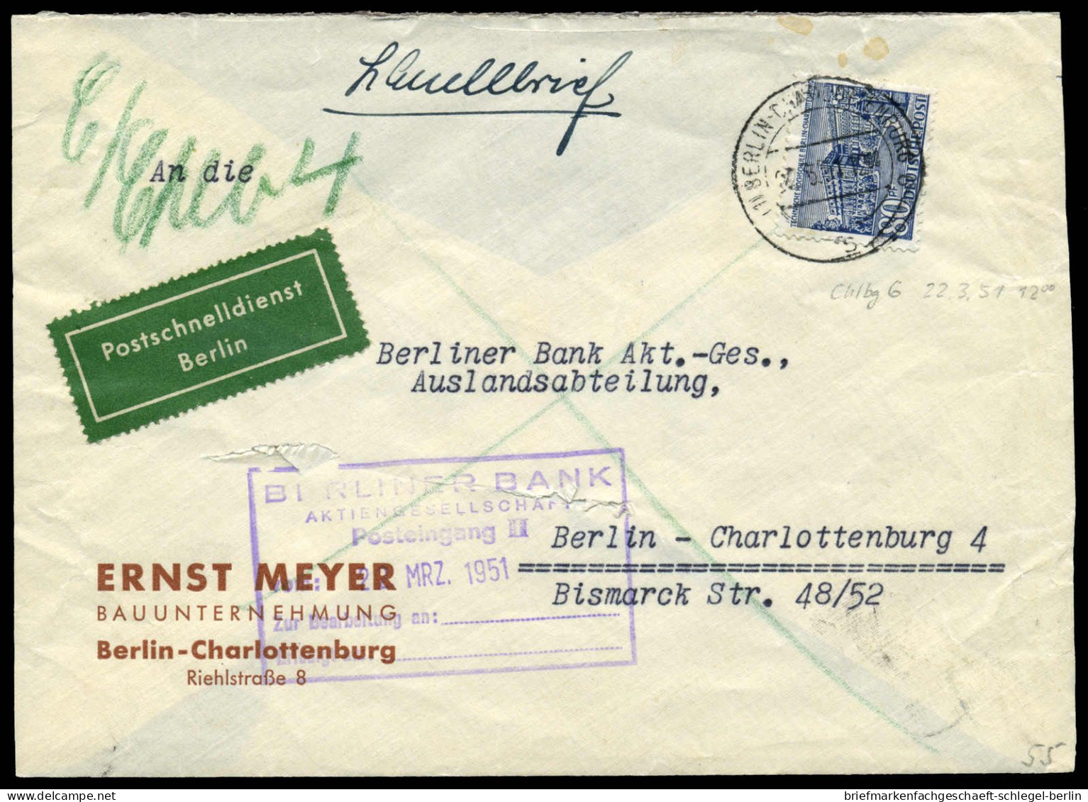 Berlin, 1951, 55, Brief - Andere & Zonder Classificatie