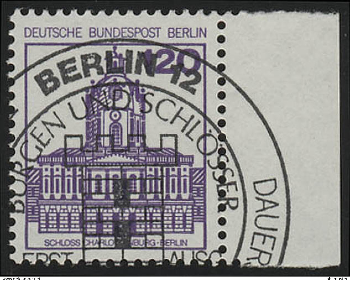 675 Burgen U.Schl. 120 Pf Seitenrand Re. ESST Berlin - Gebraucht