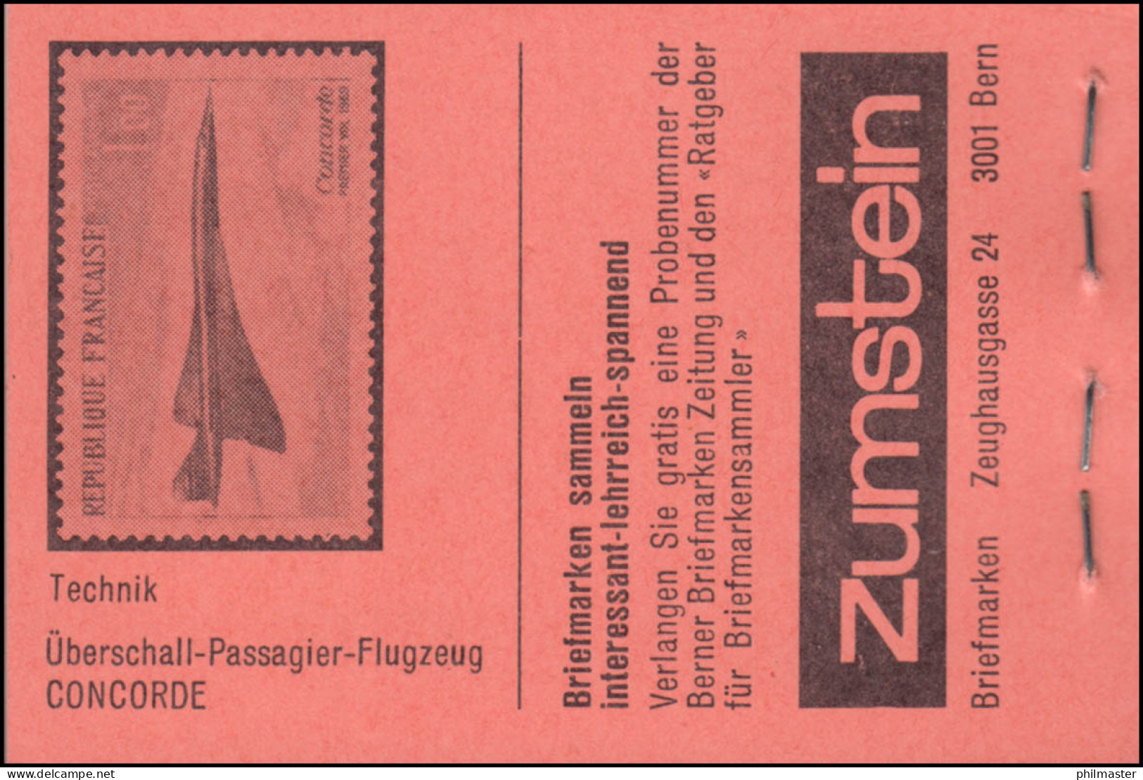 Schweiz Markenheftchen 72a/i, Volksbräuche 1979 Deckelvariante I, ** - Carnets
