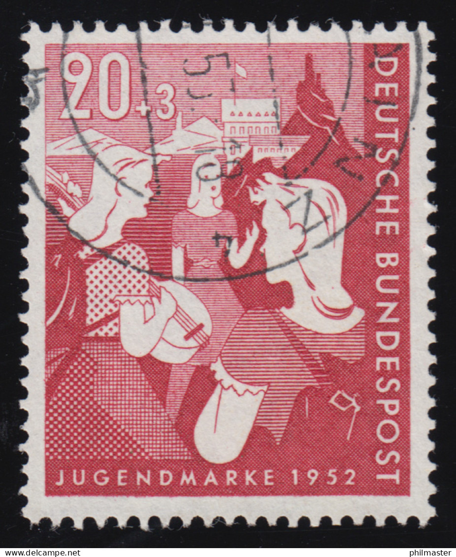 154 Bundesjugendplan 20+3 Pf O Gestempelt - Used Stamps