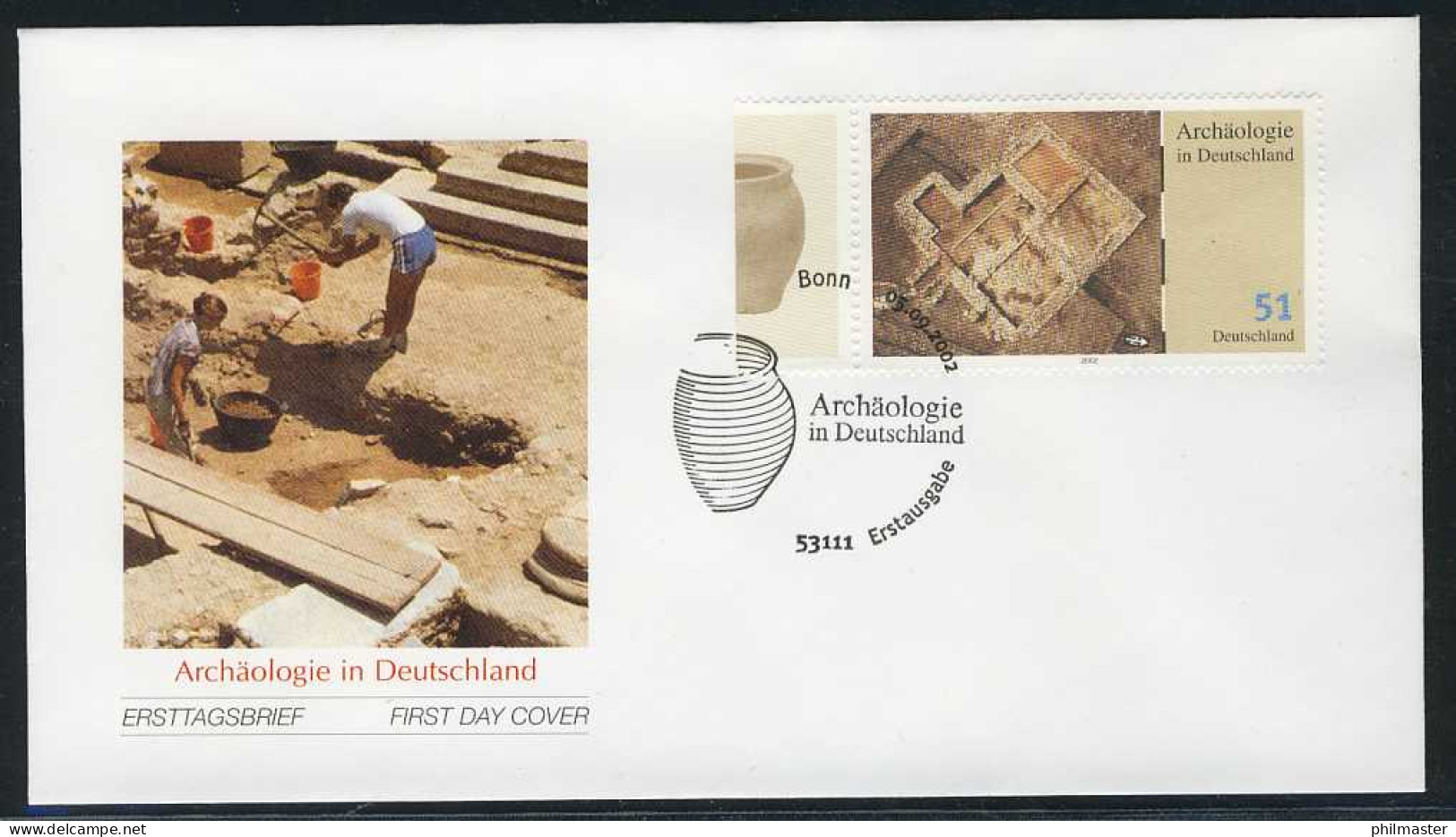 2281 Archäologie In Deutschland: Römischer Gutshof In Wurmlingen FDC Bonn - Lettres & Documents