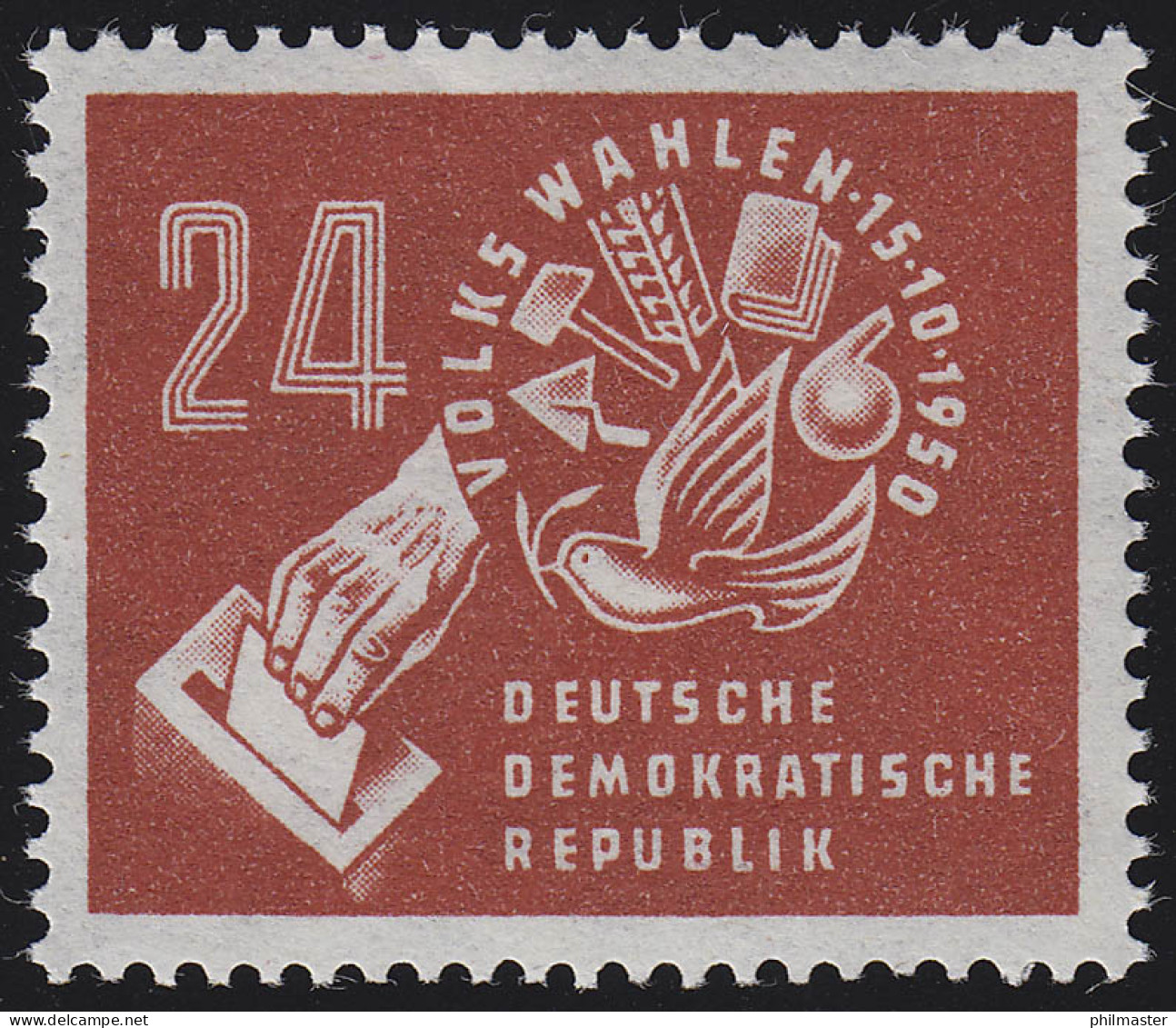 275 Volkswahlen 1950, Postfrische Marke ** - Neufs