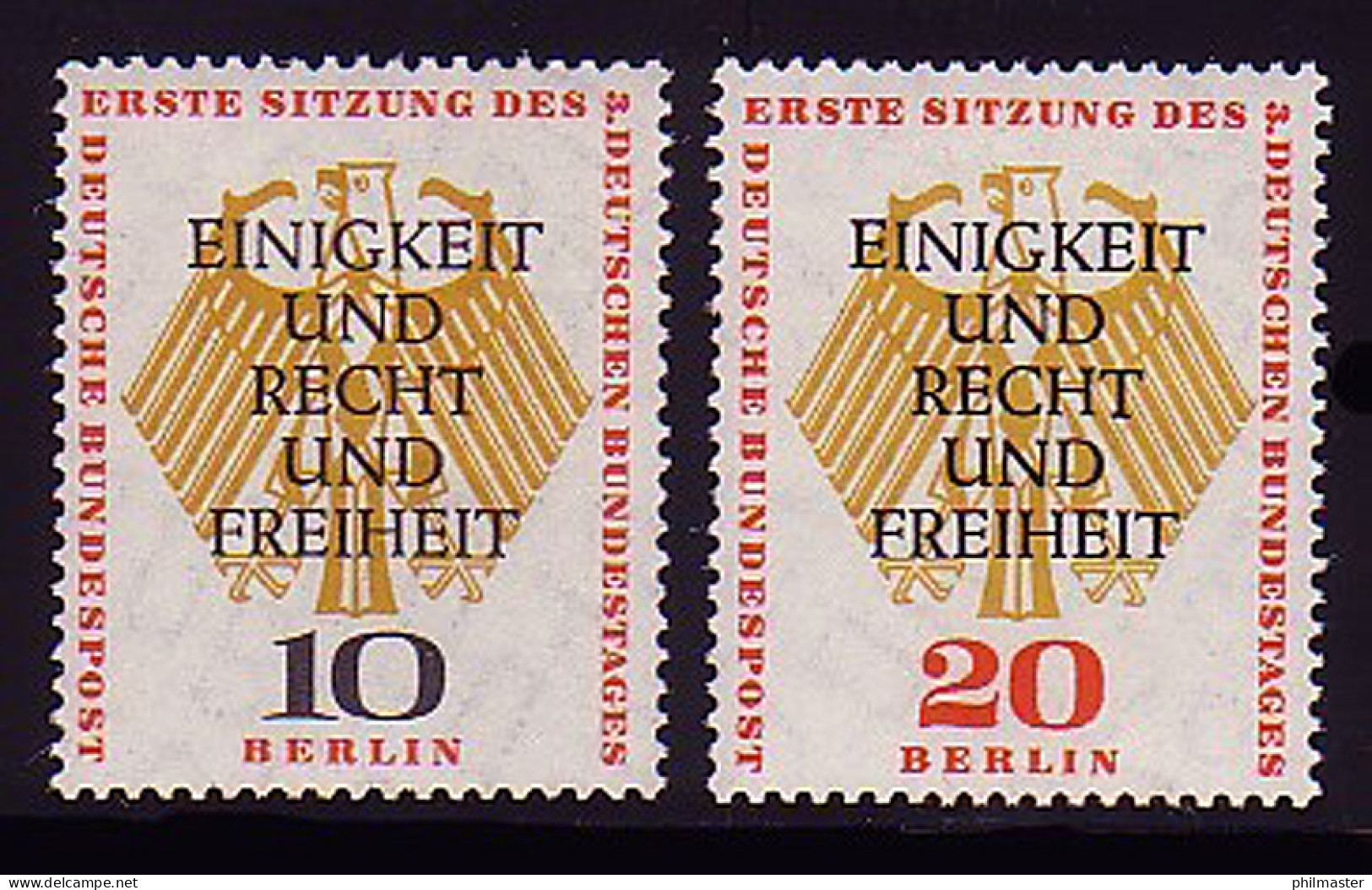 174-175 Deutscher Bundestag 1957 - Satz ** - Ongebruikt