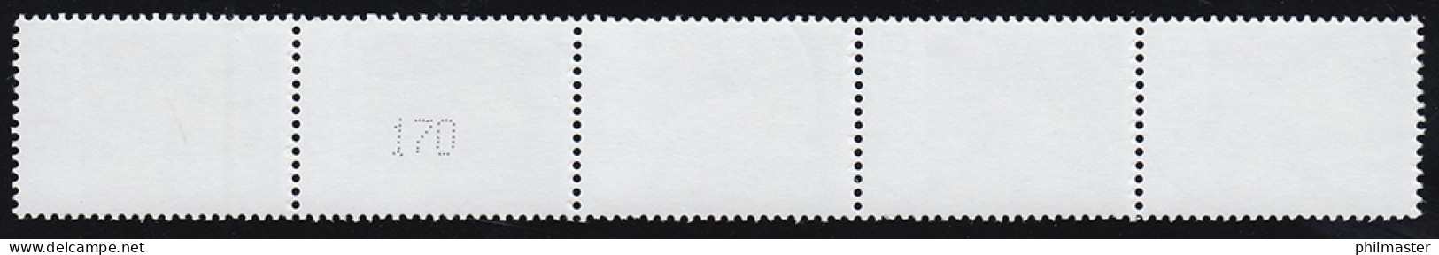 2568 Goldmohn Als 5er-Streifen Mit Tagesstempel BERLIN 10.11.06 Mit Nummer 170 - Rollo De Sellos