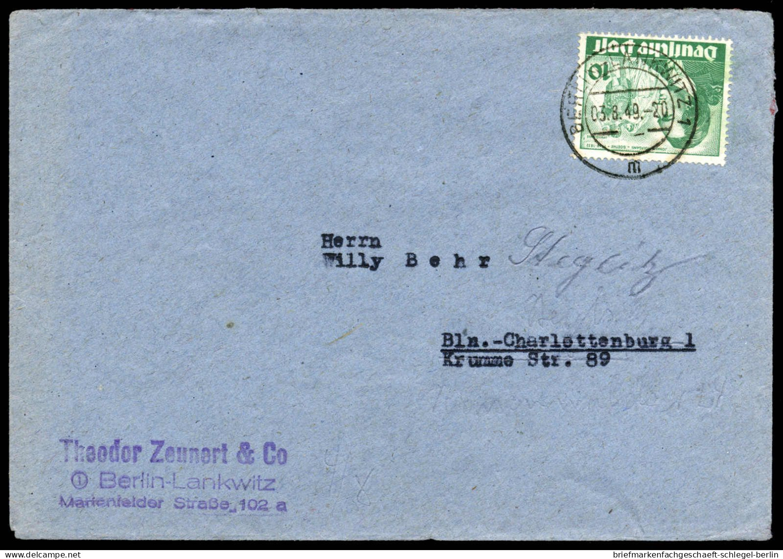 Berlin, 1949, 61, Brief - Other & Unclassified