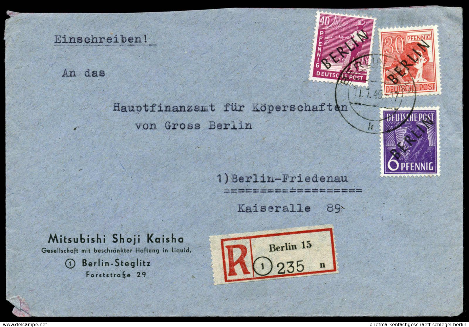 Berlin, 1948, 2,3 U.a., Brief - Other & Unclassified