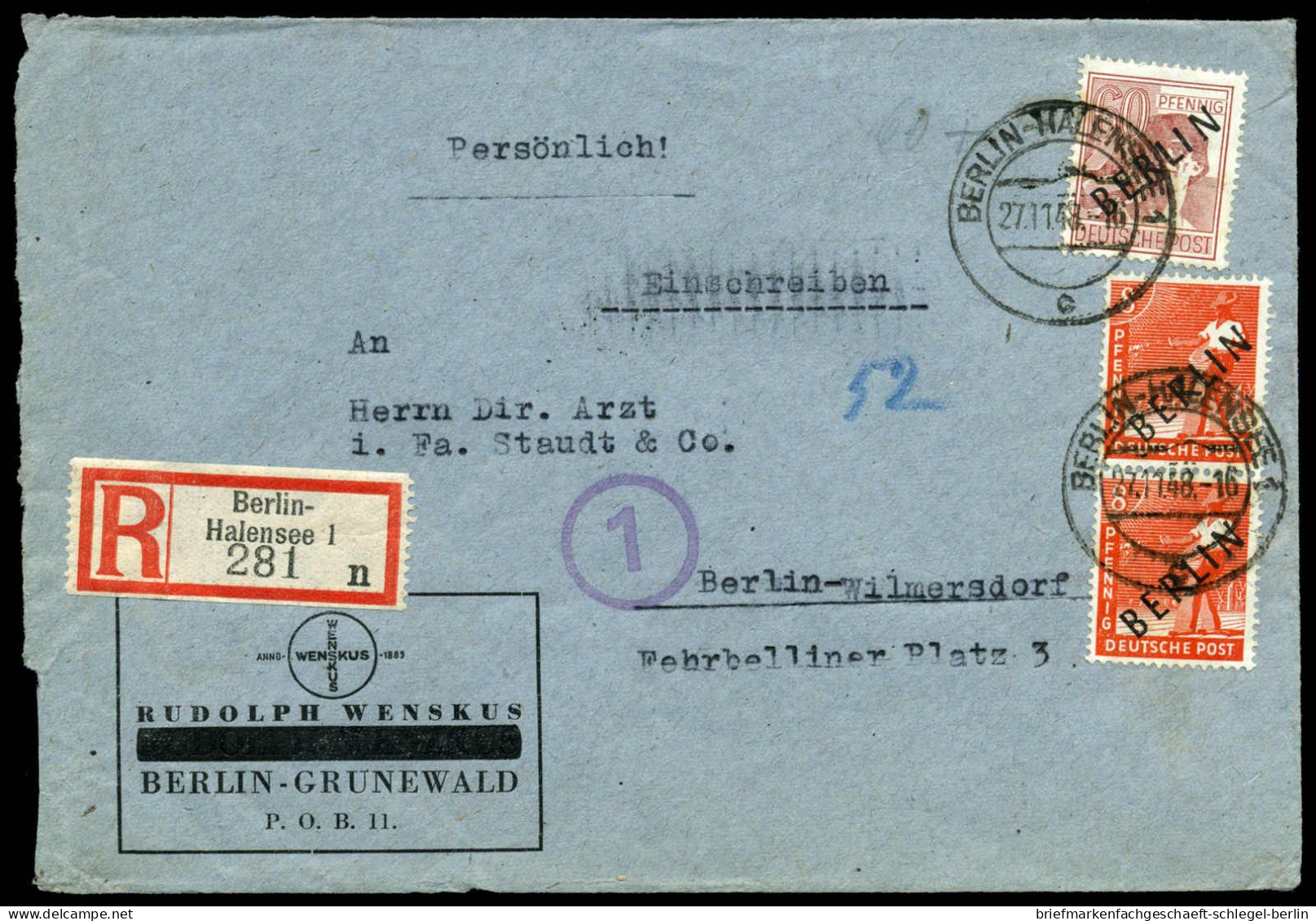 Berlin, 1948, 2,3 U.a., Brief - Andere & Zonder Classificatie