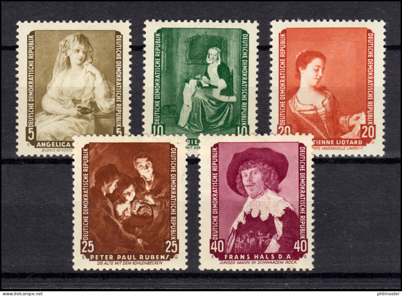 693-697 Gemäldegalerie Dresden - Satz **, Sperrwert 697 Geprüft Schönherr BPP - Unused Stamps