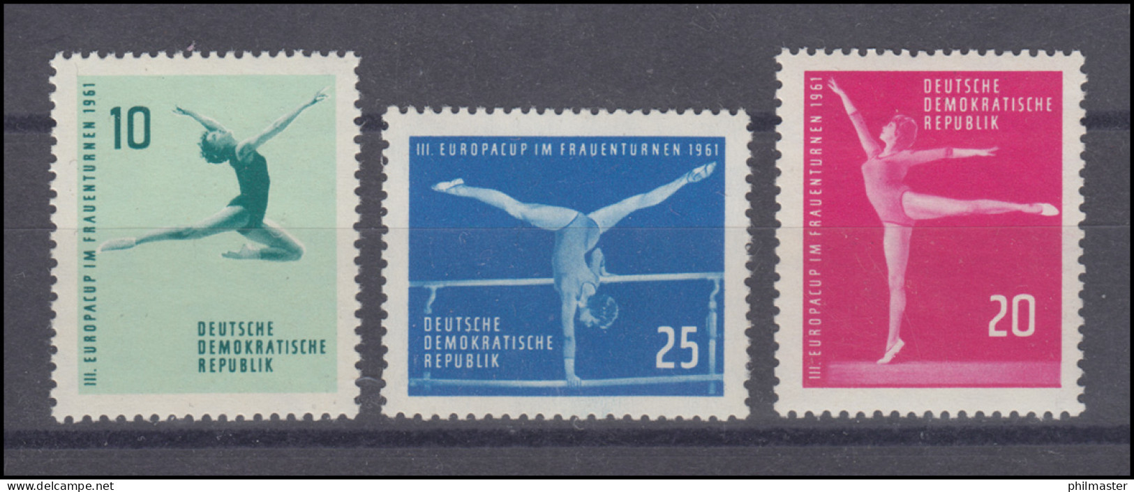 830-832 Kunstturn-Europapokal Der Frauen - Satz **, 831 Geprüft Schönherr BPP - Unused Stamps