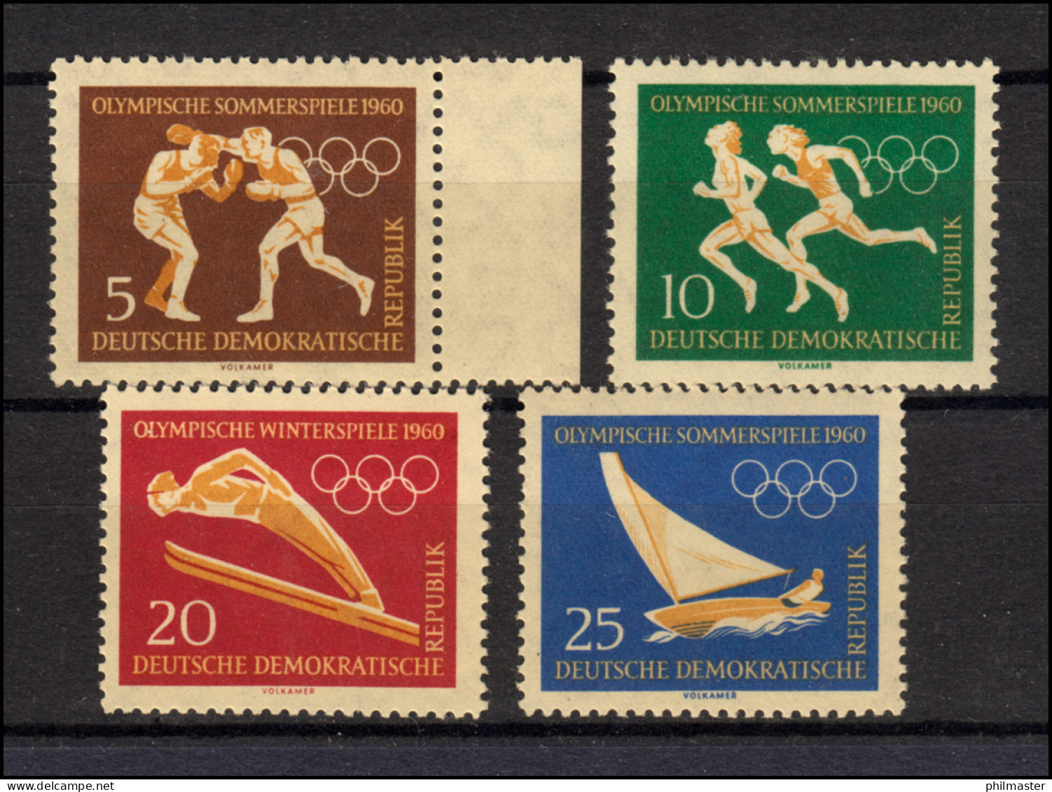 746-749 Olympia 1960 - Satz **, Sperrwert 746 Geprüft Schönherr BPP - Unused Stamps