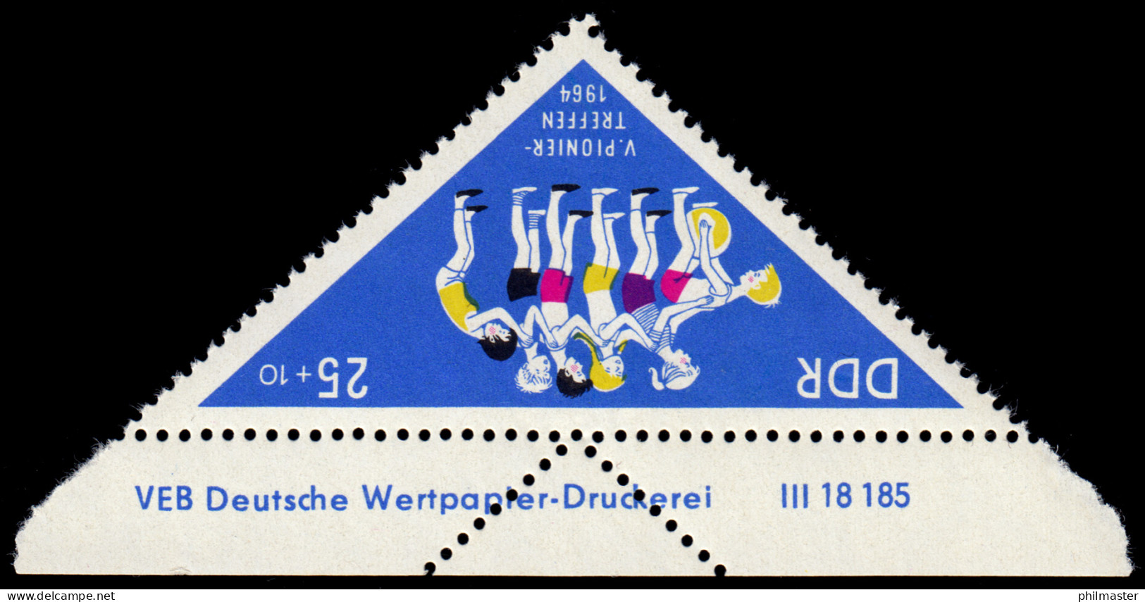 1047 Pioniertreffen 25 Pfennig Mit Druckvermerk R1 ** Geprüft Schönherr VP - Unused Stamps