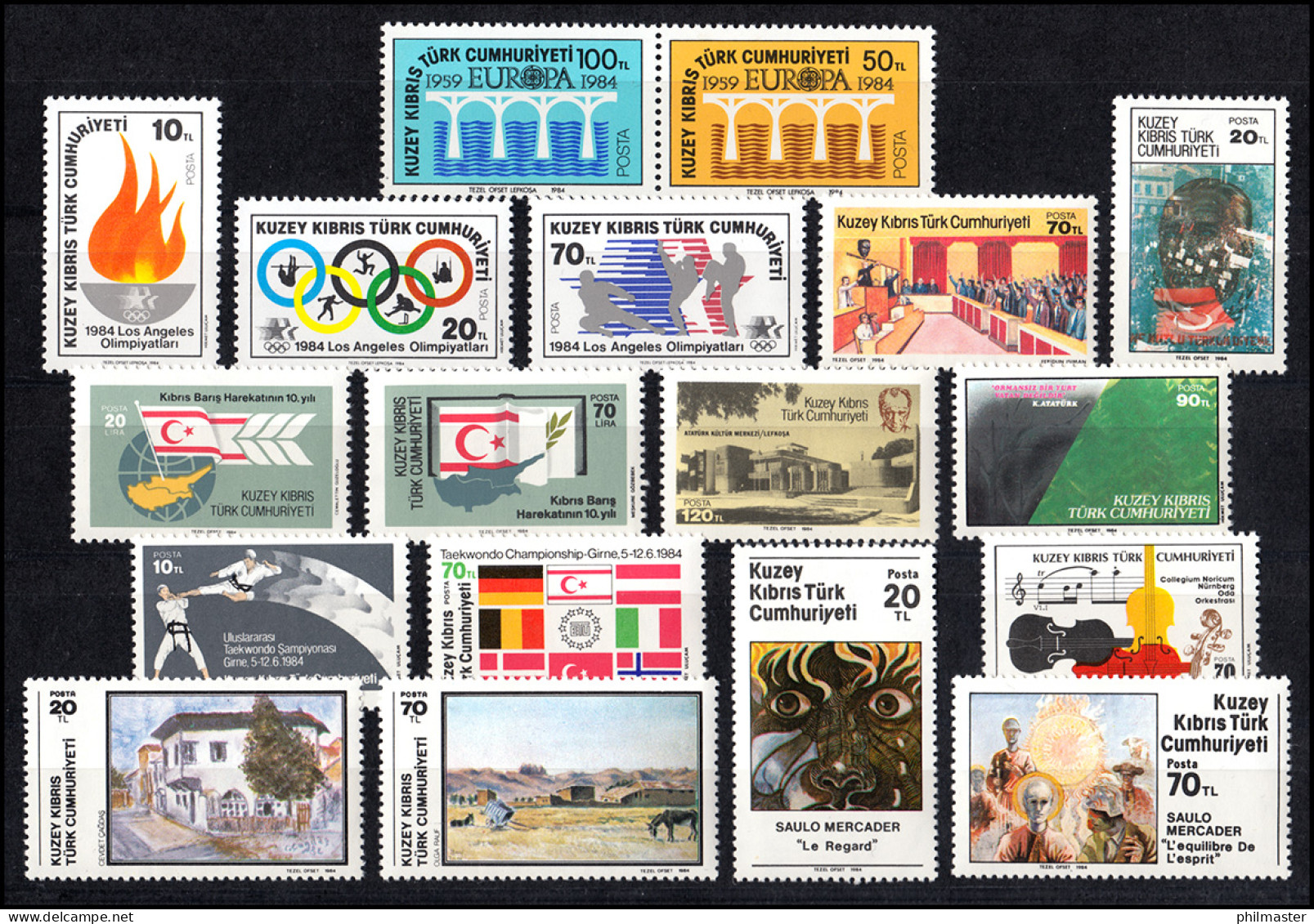 142-159 Zypern (türkisch) Jahrgang 1984 Komplett, Postfrisch - Autres & Non Classés