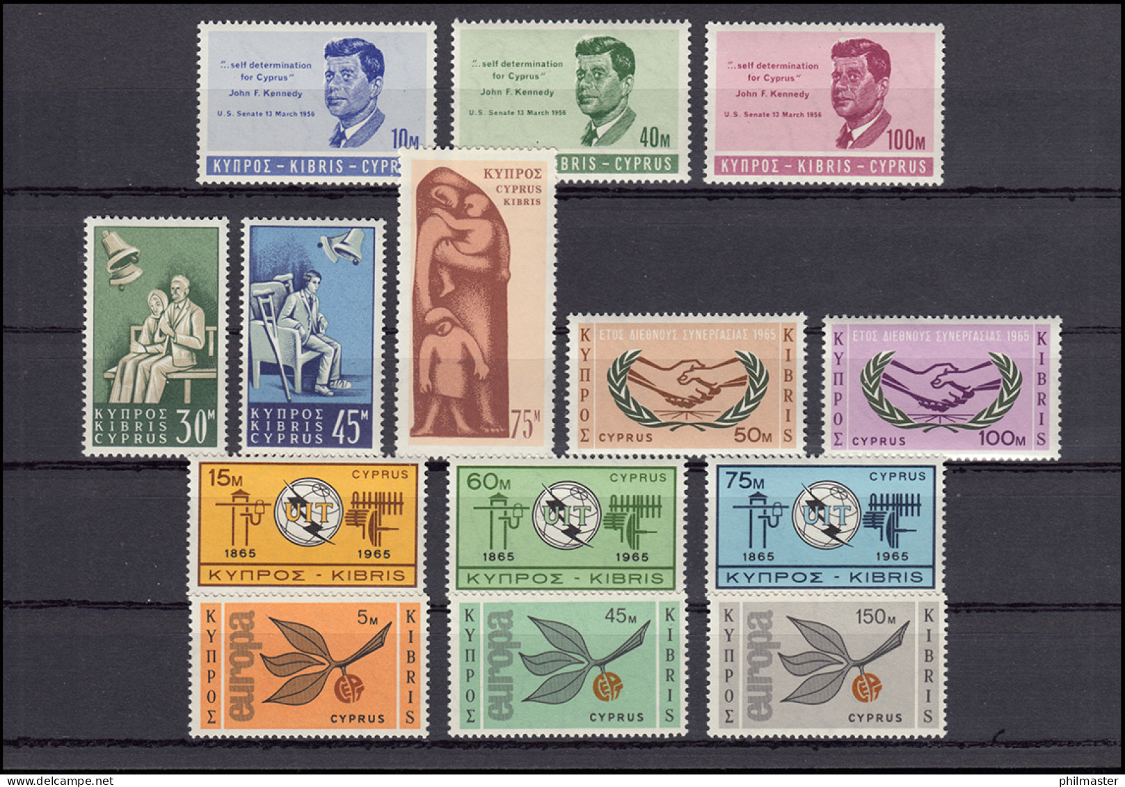 247-260 Zypern (griechisch) Jahrgang 1965 Komplett, Postfrisch - Autres & Non Classés