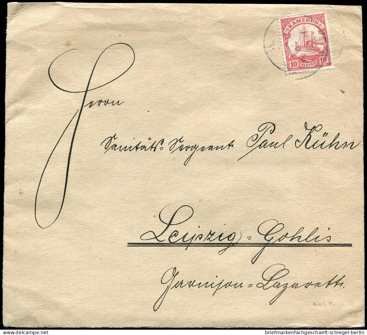 Deutsche Kolonien Kamerun, 1909, 22, Brief - Kameroen