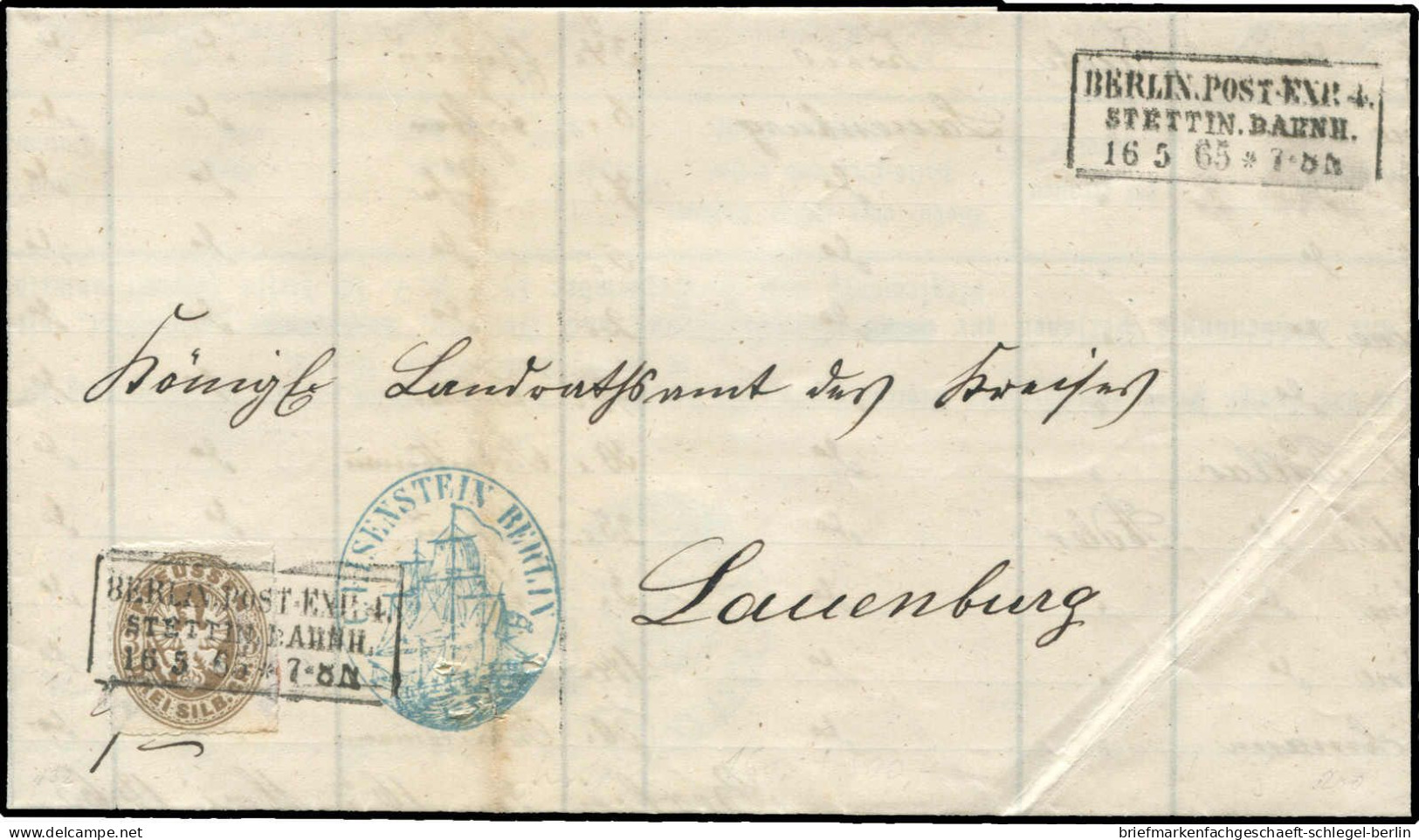 Altdeutschland Preussen, 1865, Brief - Sonstige & Ohne Zuordnung