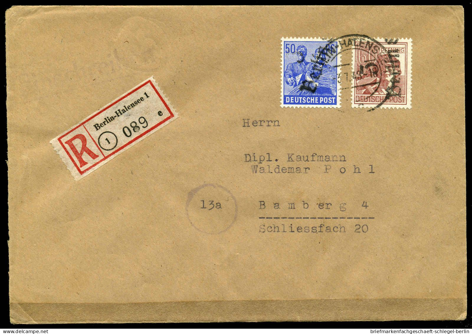 Berlin Vorläufer, 1948, 178,179, Brief - Other & Unclassified