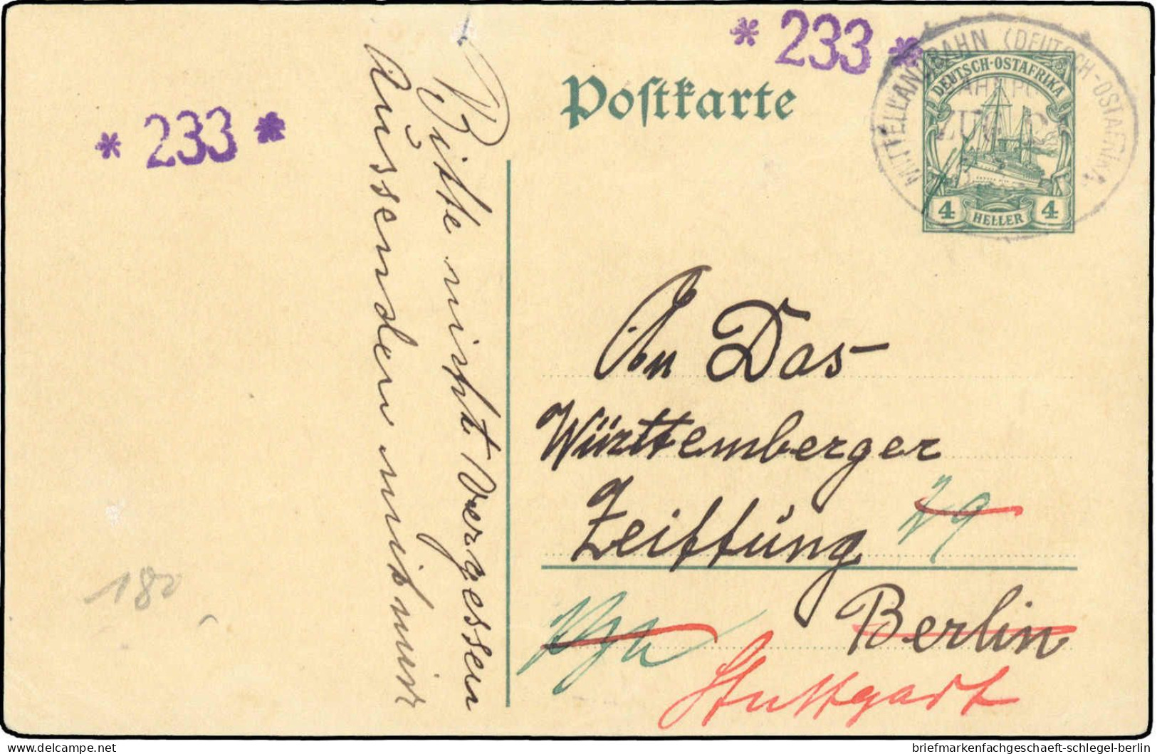Deutsche Kolonien Ostafrika, 1910, P 23, Brief - Duits-Oost-Afrika