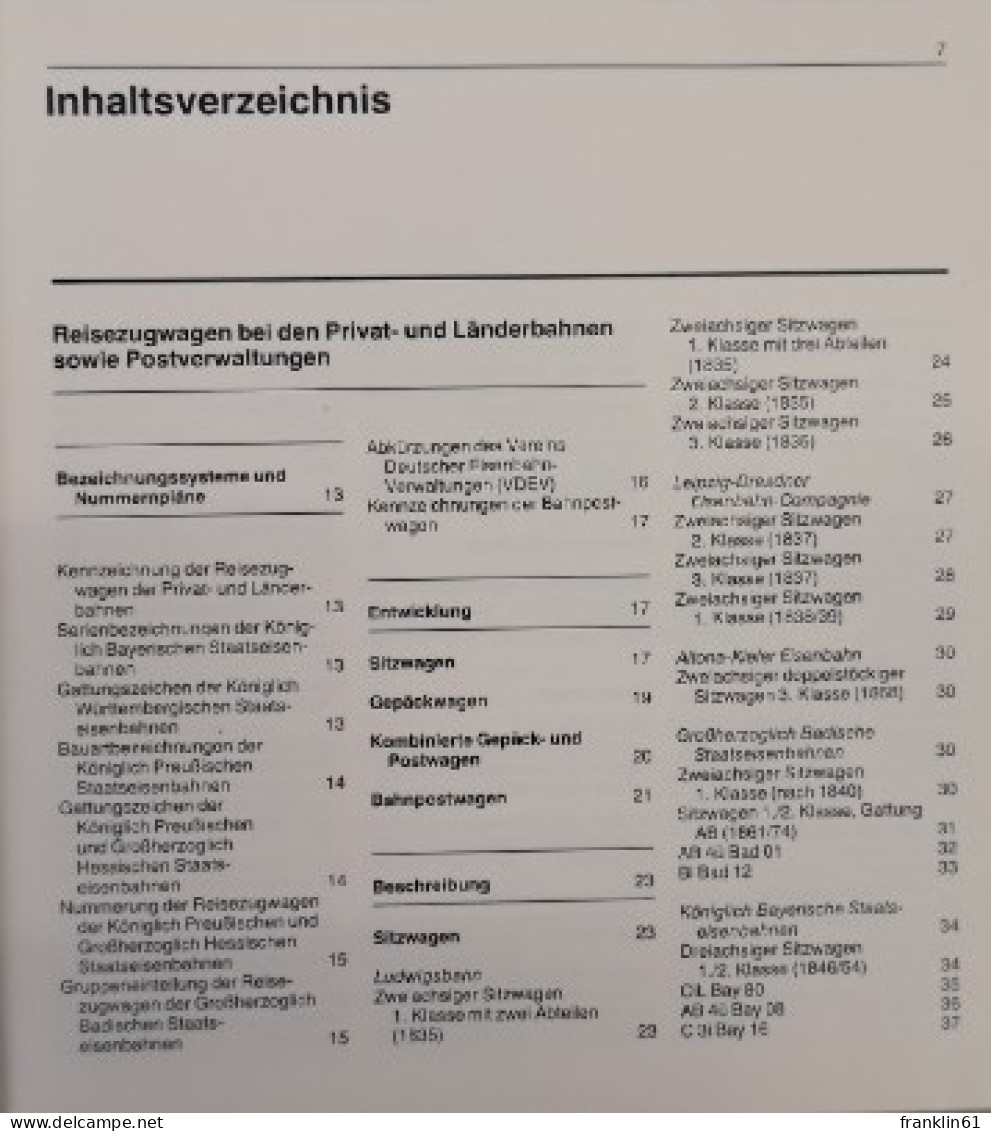Reisezugwagen Deutscher Eisenbahnen. Länderbahnen Und Deutsche Reichsbahn-Gesellschaft. - Verkehr
