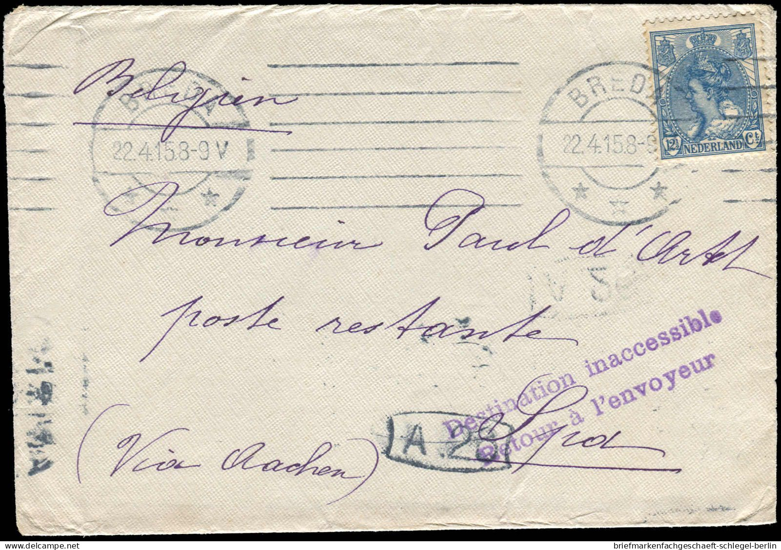 Niederlande, 1915, Brief - Autres & Non Classés