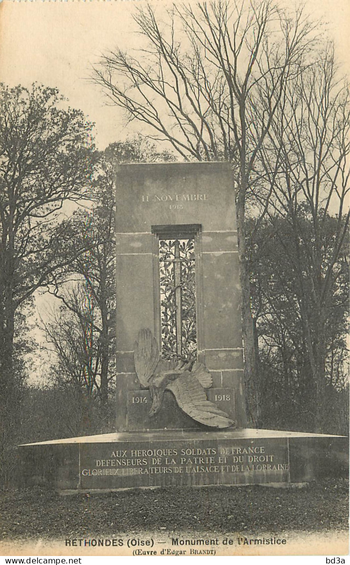  60   RETHONDES   MONUMENT DE L'ARMISTICE - Rethondes