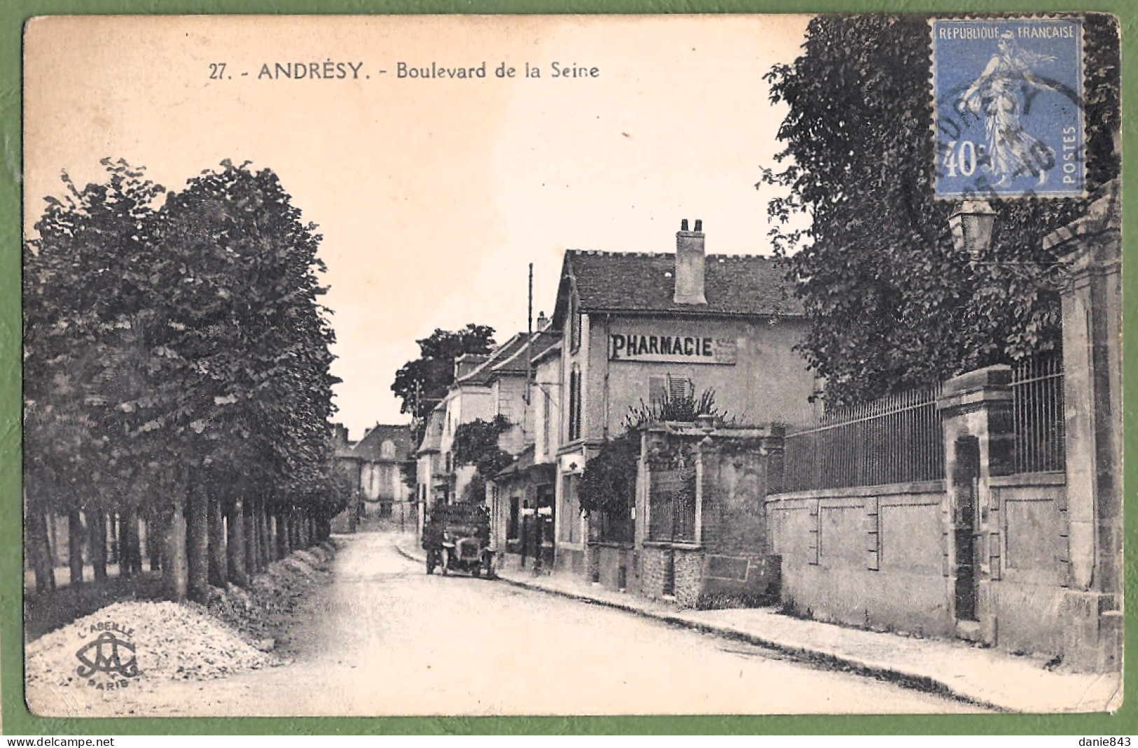 CPA  Vue Peu Courante - YVELINES - ANDRESY - BOULEVARD DE LA SEINE - Pharmacie, Camionnette - Andresy