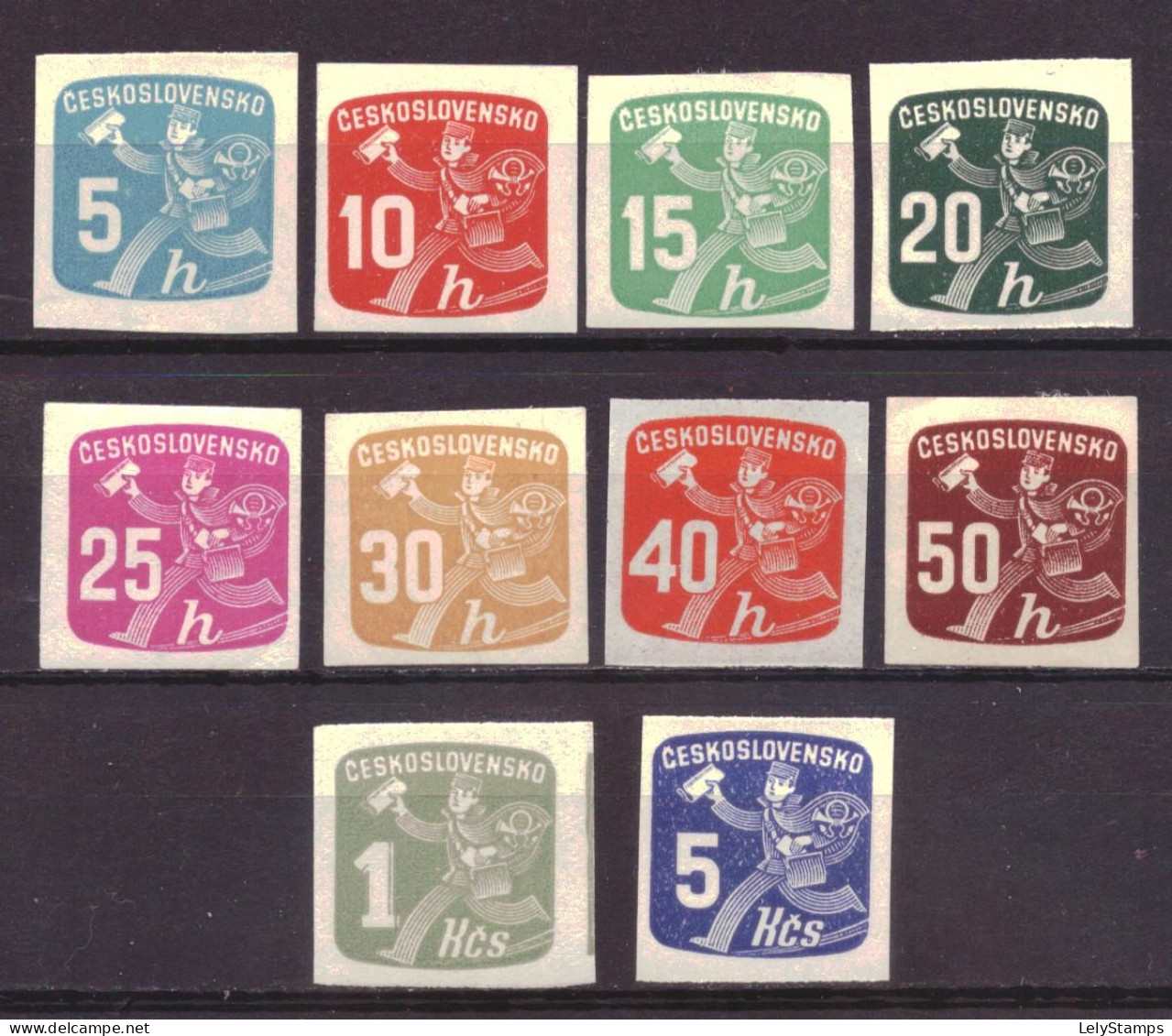 Tsjechoslowakije / Czechoslovakia 480 T/m 489 MH * Newspaper Stamps (1945) - Ongebruikt