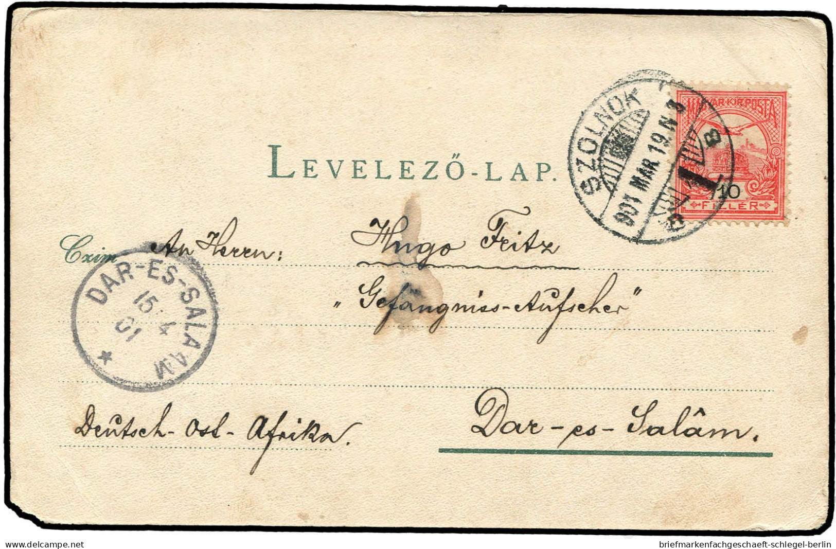 Deutsche Kolonien Ostafrika, 1901, Brief - Deutsch-Ostafrika