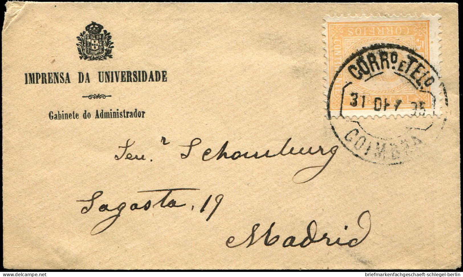 Portugal, 1895, 66, Brief - Sonstige & Ohne Zuordnung