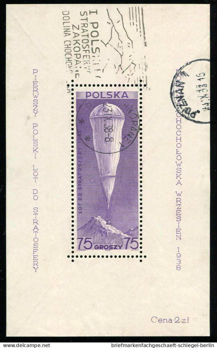 Polen, 1938, Bl. 5 A, 6, Gestempelt - Other & Unclassified